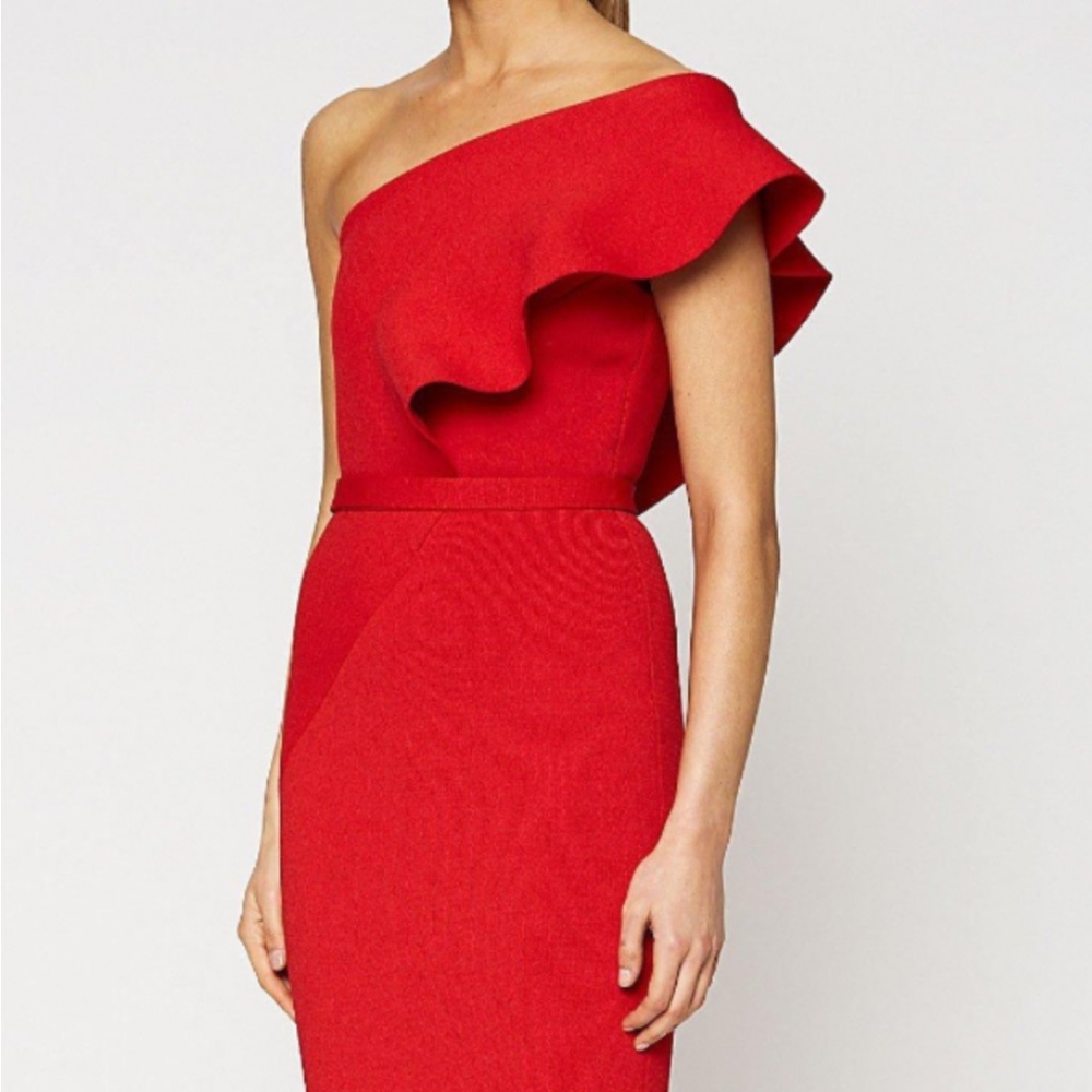 Scanlan Theodore crepe knit dress red XS - Picture 3 of 5